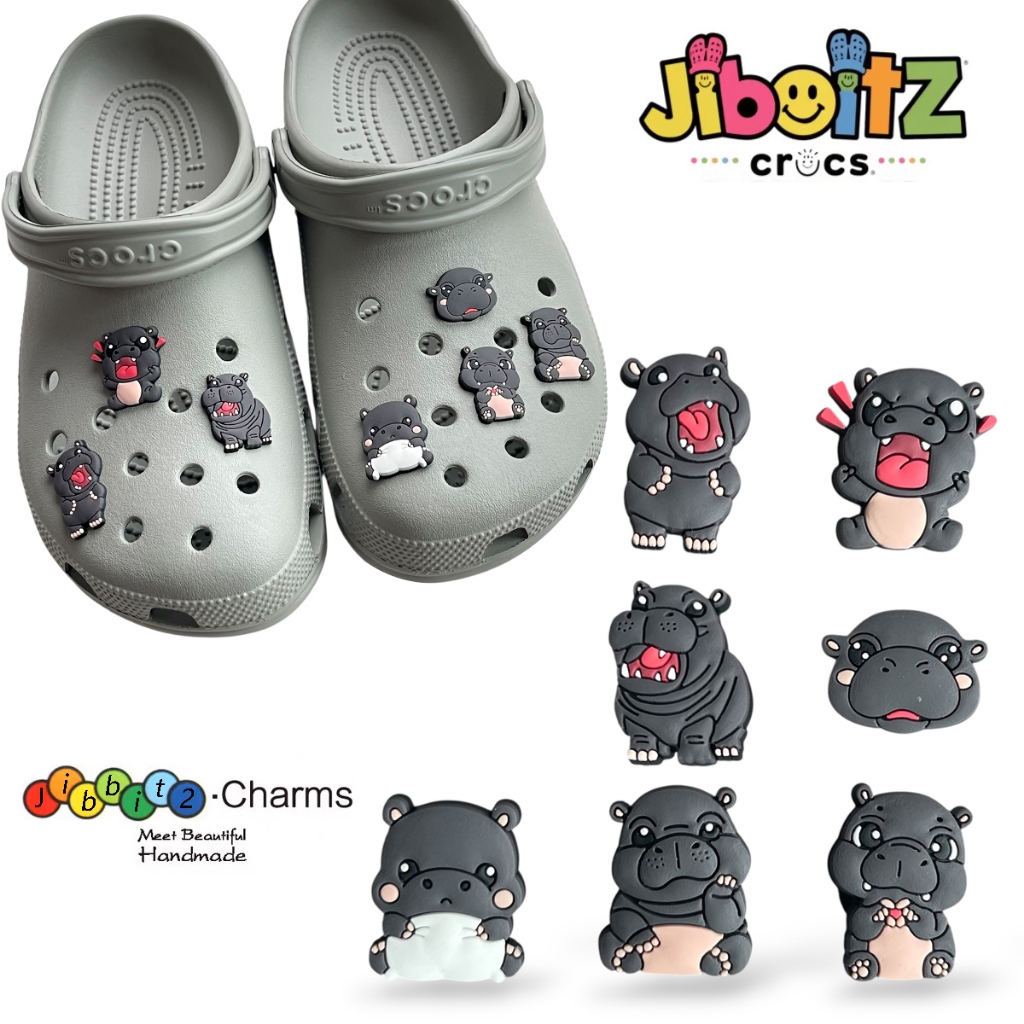 พร้อมส่ง ตัวติดรองเท้า crocs จิ๊บบิท ลายหมูเด้ง jibbitz สามารถเลือกติดรองเท้าได้ DIY ได้เลยจ้า