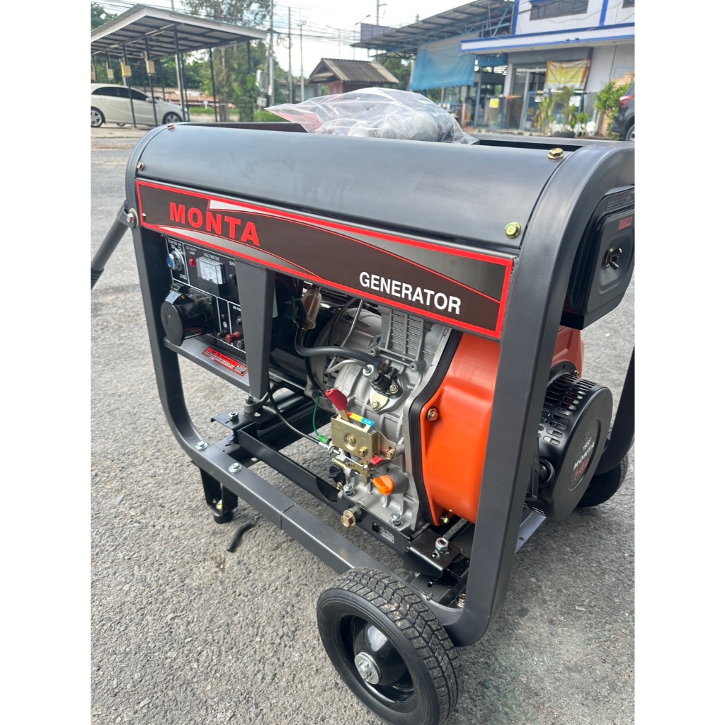 เครื่องปั่นไฟดีเซล/เครื่องปั่นไฟชาร์จโดรน ยี่ห้อMonta รุ่น  MT8GF-ME-F3 กำลังไฟสูงสุด 8.500 KW 15 HP