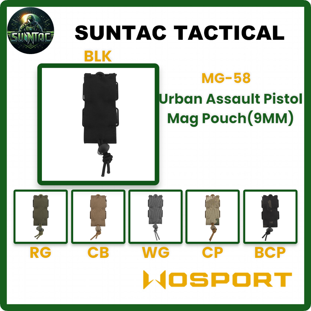Wosport ซองแม็ก| Urban Assault Pistol Mag Pouch(9MM) | MG-57
