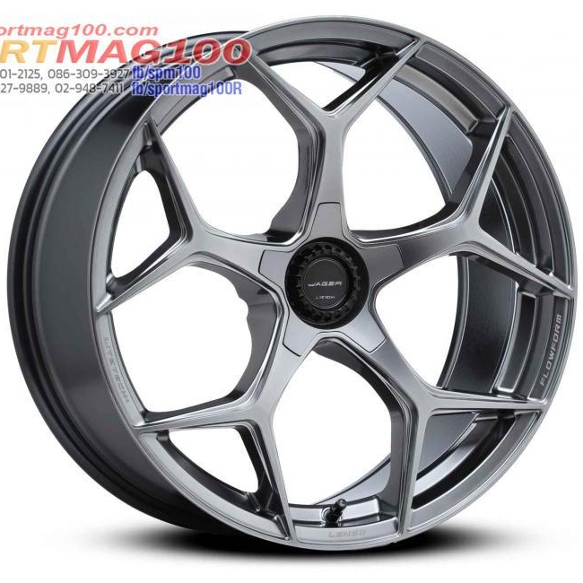 ล้อแม็กใหม่ FlowForming Lenso Jager VAMOS5 LITETECH+ ขอบ18นิ้ว 5รู114.3 สีไฮเปอร์แบล็ค กว้าง 8.5นิ้ว