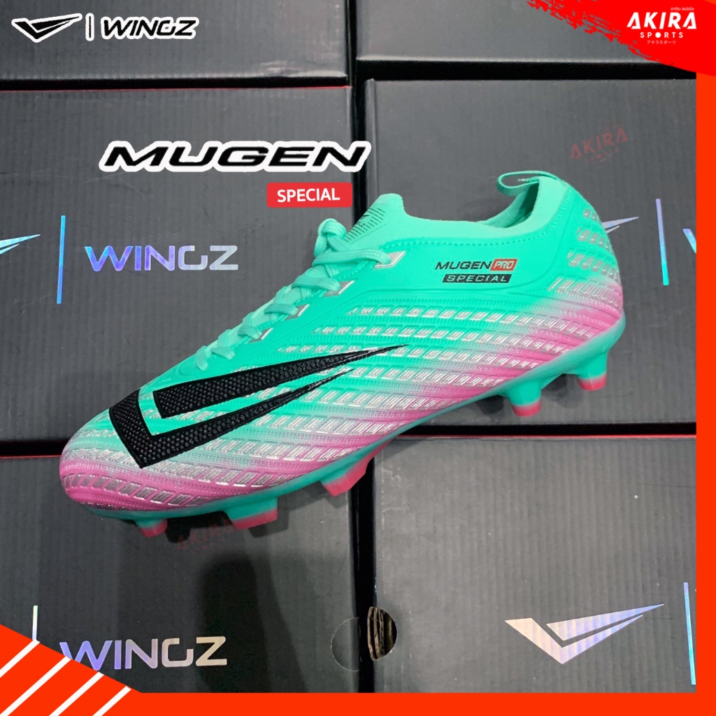 รองเท้าสตั๊ด WINGZ รุ่น MUGEN PU PRO SPECIAL รองเท้าฟุตบอล หนัง PU ทนทาน น้ำหนักเบา (รองท็อป) by Aki