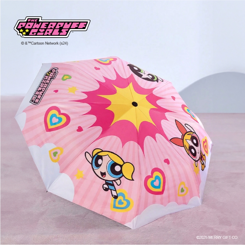 ร่มพับลาย Powerpuff Girl™ ร่มกัน UV ลิขสิทธิ์แท้