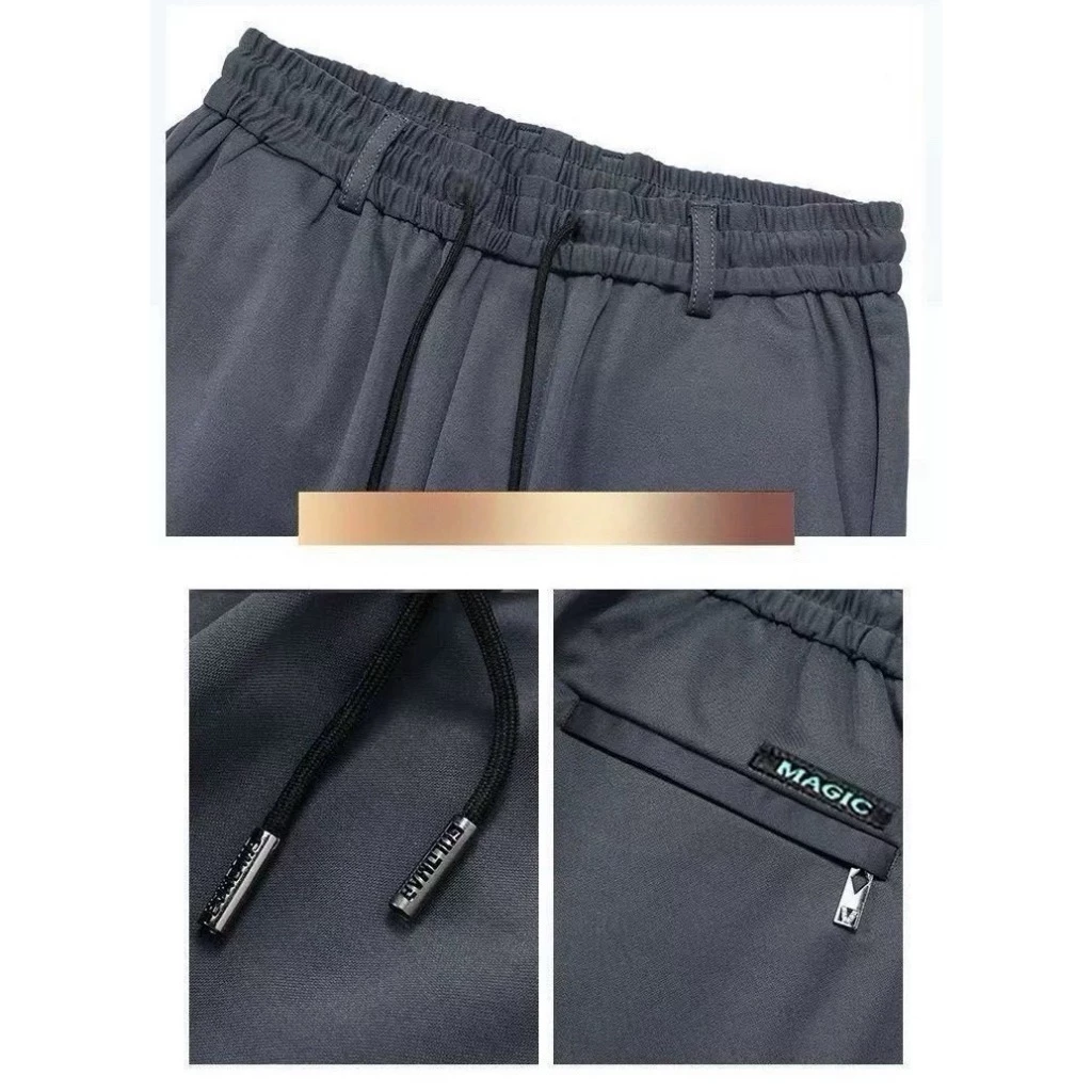 #074#M-5XL#พร้อมส่ง#กางเกงลำลองกางเกงแฟชั่นผู้ชายขายาวงานป้ายมีซิปหลังเอวยางยืดแฟชั่นรุ่นใหม่เนื้อผ้าใส่สบาย thumbnail 3
