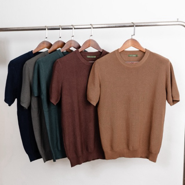 TOFFY & BROWN POPCORN CREWNECK KNITTED เสื้อนิตติ้งทอลายป๊อปคอร์น