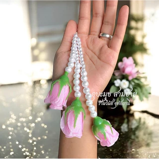 [พร้อมส่งทันที] ดอกไม้ติดผม **ดาเลียซากุระ อุบะมุข** สีชมพู Pink ชุดไทยเด็ก ลอยกระทง กิ๊บดอกไม้