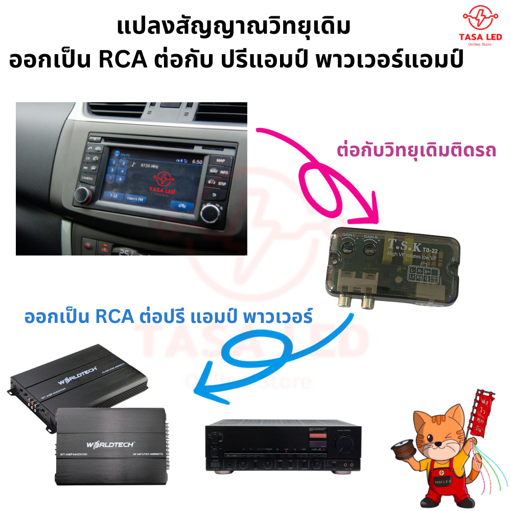 ตัวแปลงสัญญาณวิทยุ Hi to low รุ่น TD-22 ถูกและดี - รูปที่ 2
