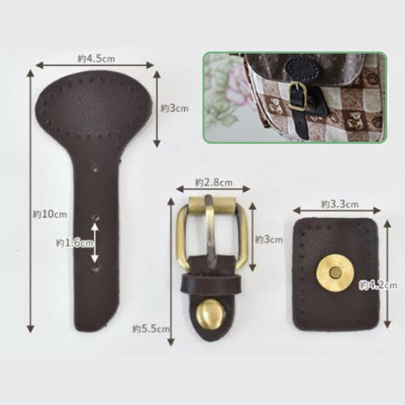 สายหนังแท้คาดกระเป๋า พร้อมกระดุมแม่เหล็กล็อกเข็มขัด | DIY Leather Strap with Magnetic Snap Buckle for Handmade Bags ราคา ถูกที่สุด ดีลบีเคเค แกลเลอรีภาพที่ 2