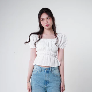 ˚✿ molly top เสื้อจั๊มเอวแขนตุ๊กตา พร้อมส่ง
