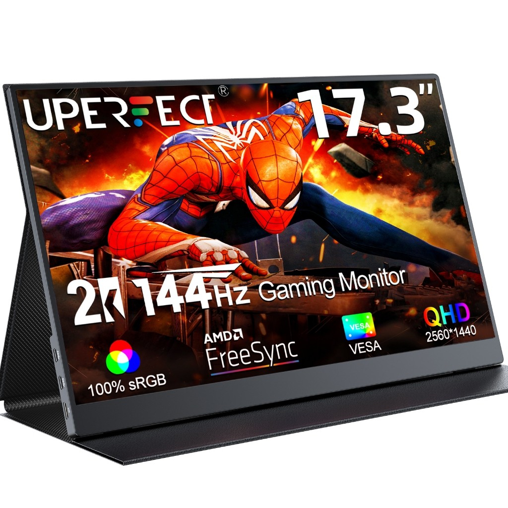 UPERFECT  2K/1080P Portable Monitor 17.3/15.6inch Mobile Display  laptop monitor extender  IPS