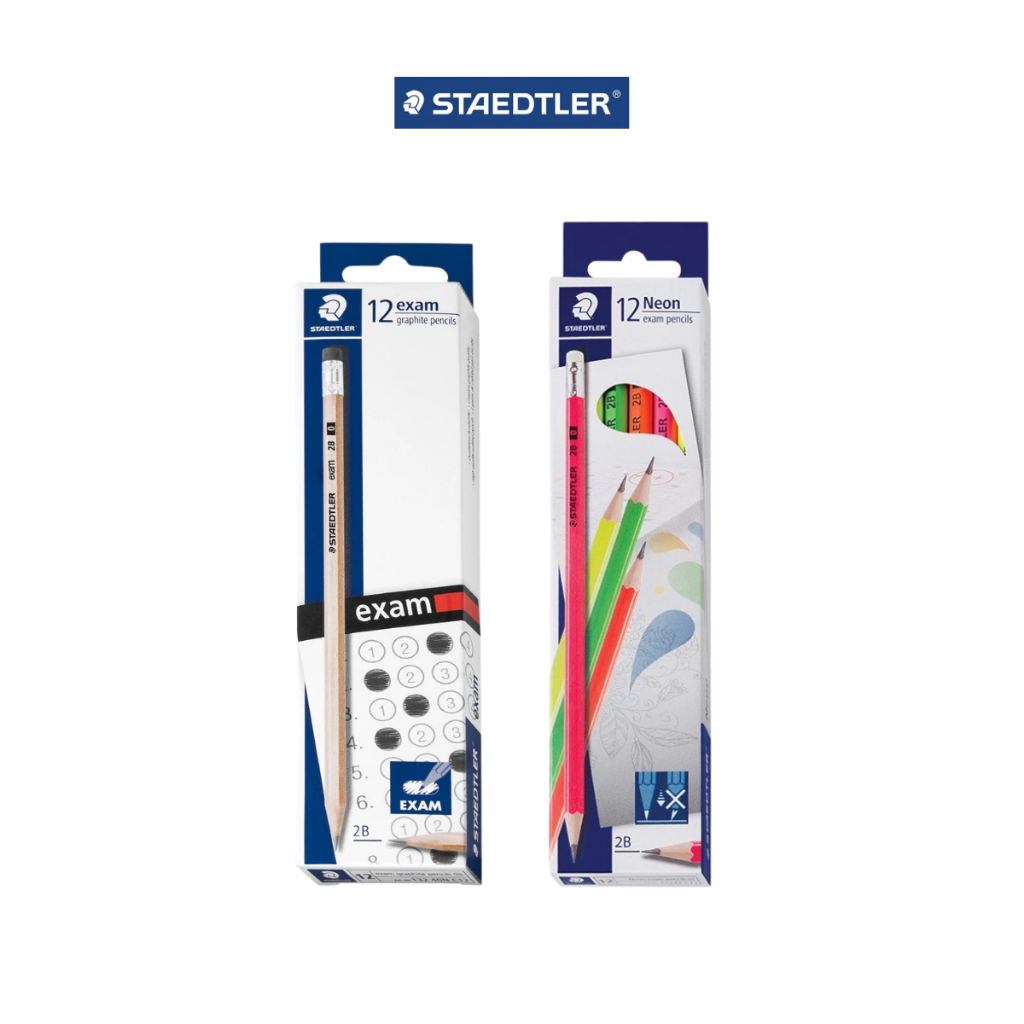 ดินสอ 2B ลายไม้ ดินสอNeon Staedtler 1กล่อง / 12แท่ง