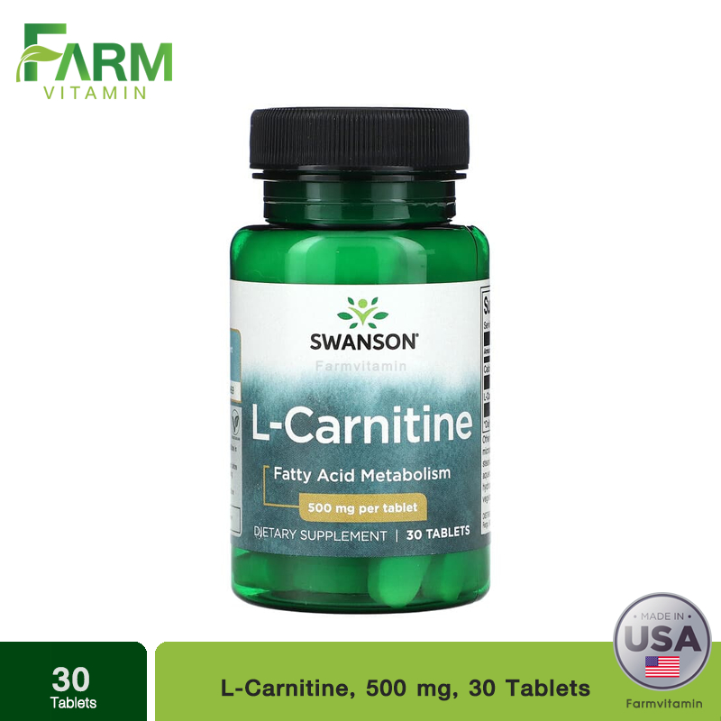 Swanson, L-Carnitine, 500 mg, 30 Tablets