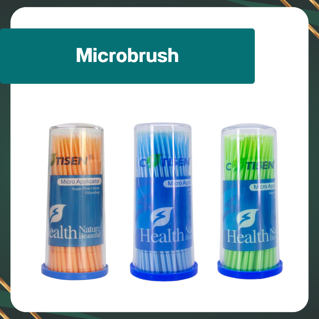 พร้อมส่ง (1กล่อง 4กระปุก)ไมโครบัต พู่กัน Microbrush cotisen ทันตกรรม แปรงบอนดิ้ง