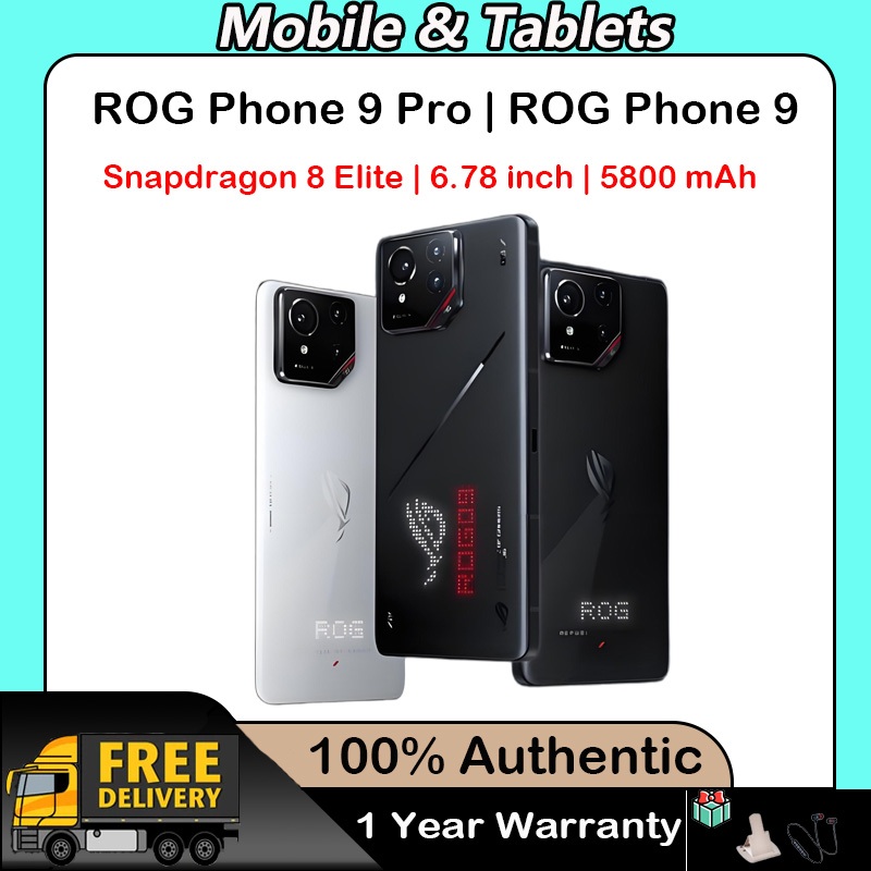 Global Rom ASUS ROG Phone 9 Pro | ROG Phone 9 Snapdragon 8 Elite 6.78 inch 5800 mAh 65W