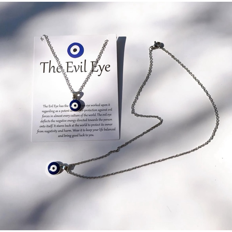 🧿 สร้อยคอ Evil Eye สแตนเลส | ป้องกันพลังงานลบ ไม่ลอก ไม่ดำ 🧿