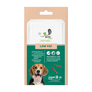 Bite Care สูตร Low Fat ขนมสุนัข เพื่อสุขภาพ สุนัขอ้วน (1ซอง 38กรัม)