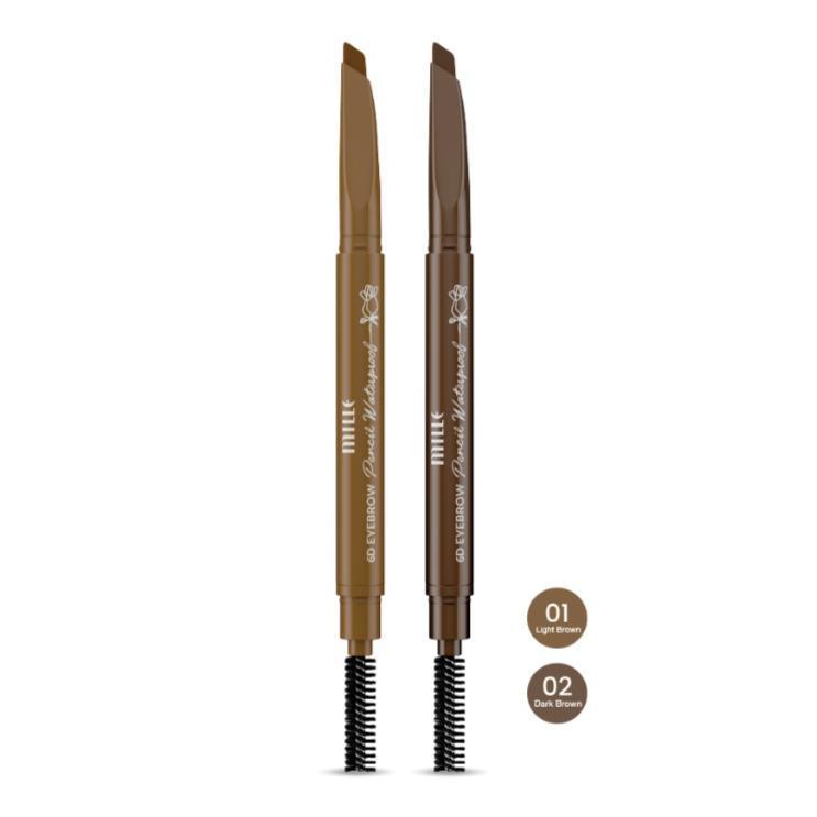 Mille ดินสอเขียนคิ้วปลายตัด 6D Eyebrow Pencil Waterproof 2 g.