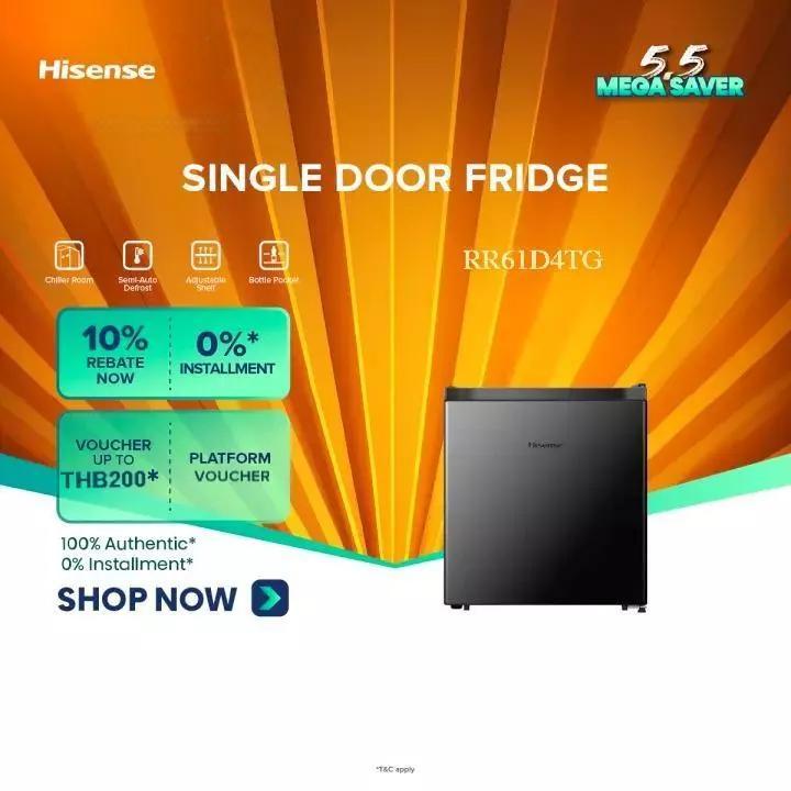 Hisense&Zinney รุ่น ER45B ตู้เย็น Mini Bar ประตู 1.6Q /45 ลิตร & DF1-11S 1.7Q 46L