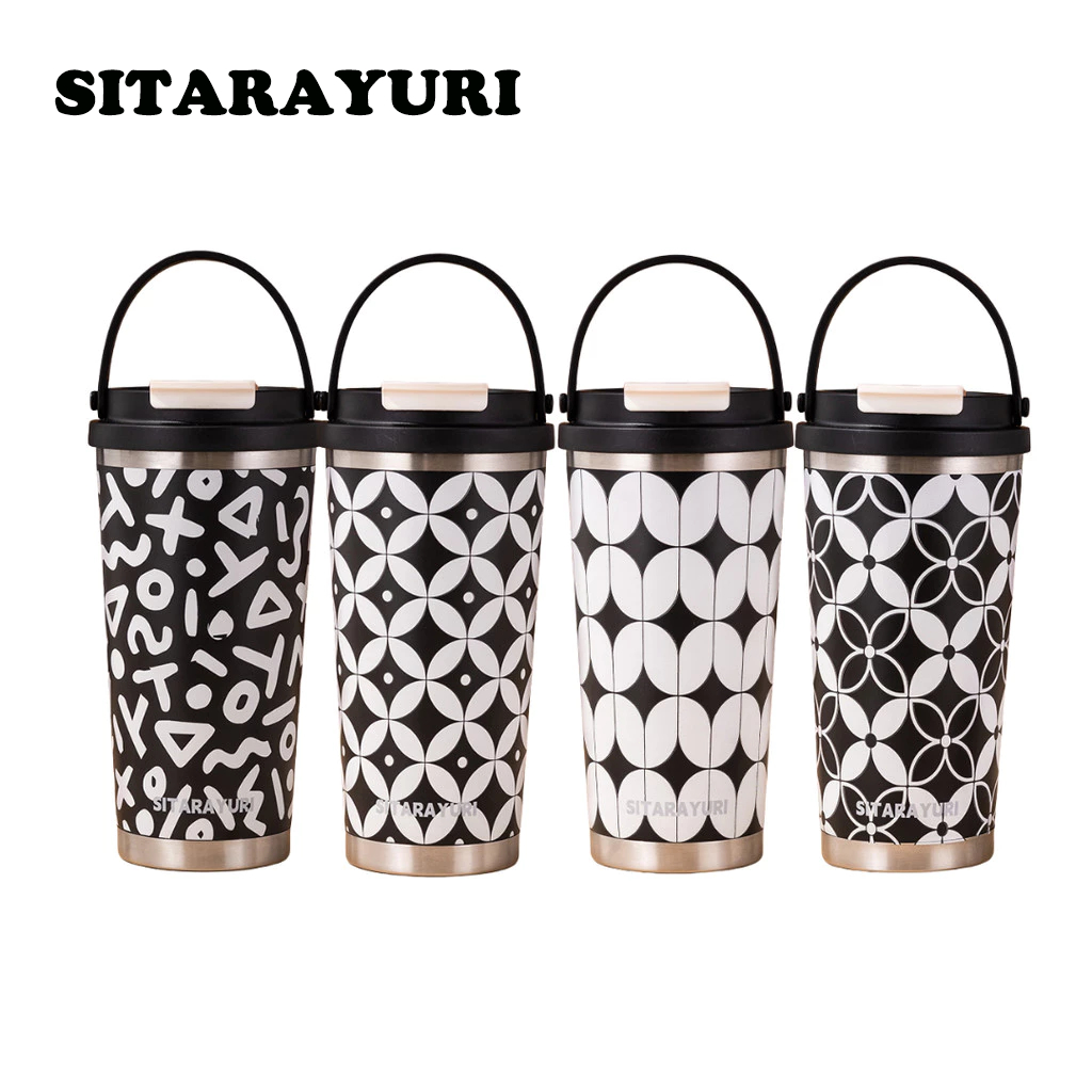 SITARAYURI (ของแท้) แก้วเก็บความเย็น/ร้อน แบบมีหูหิ้ว แก้วสแตนเลสพกพา ฝาแบบใหม่ 560ml