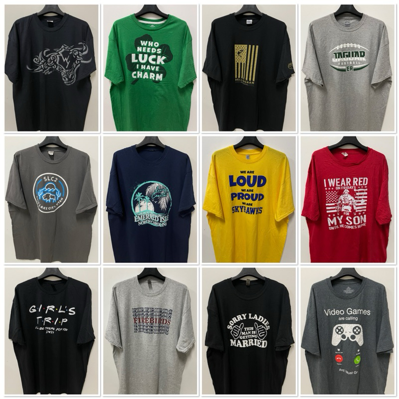 เสื้อยืดมือสอง ไซส์ใหญ่ (OVER SiZE) 2XL 3XL 4XL 5XL สภาพใหม่ ไม่มีตำหนิ