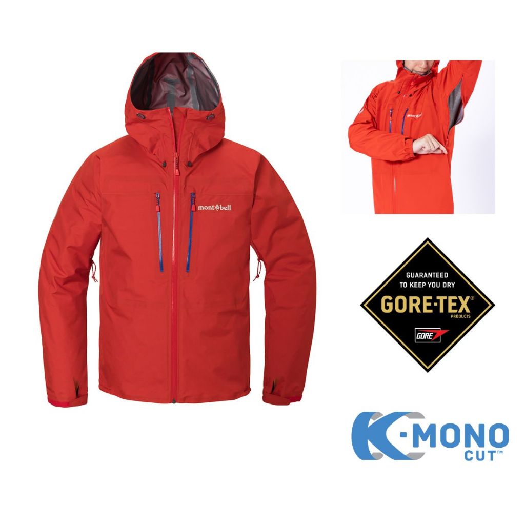 Montbell เสื้อกันฝน มีซิปใต้วงแขน ผ้า GORE-TEX  สำหรับผู้ชาย รุ่น 1128721 Tempest Jacket Men's