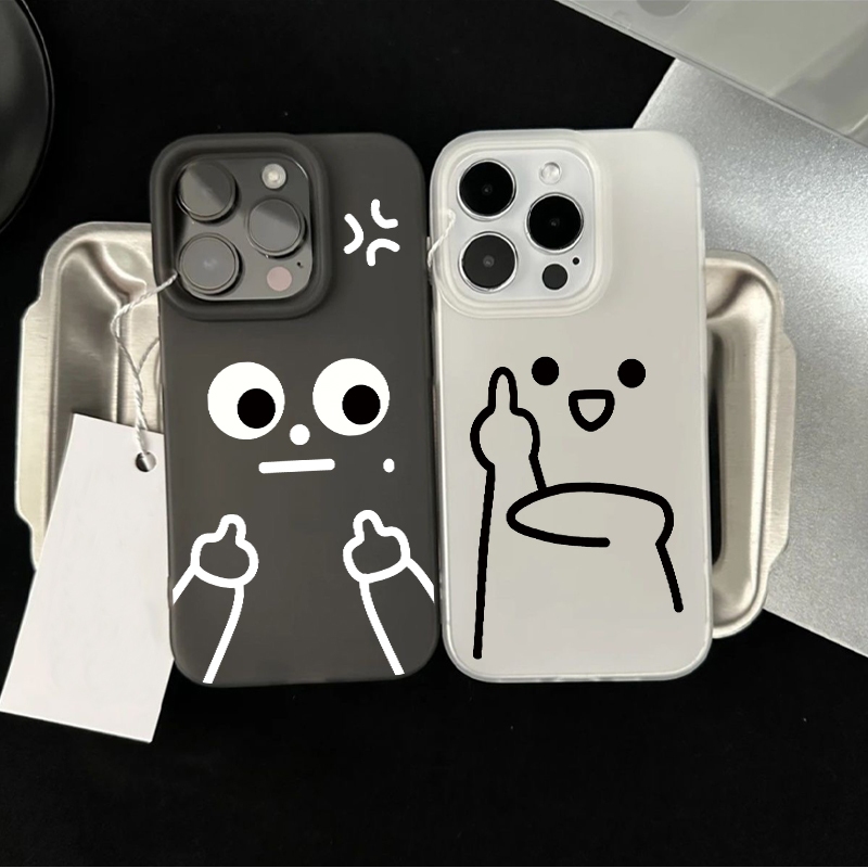 ฝาครอบโทรศัพท์นุ่ม ดูถูกจากมือเล็กๆน้อยๆ For iPhone 11 13 17 16 15 เคส ไอโฟน12 14 ProMax 7 8Plus X XR XSMaxกันกร