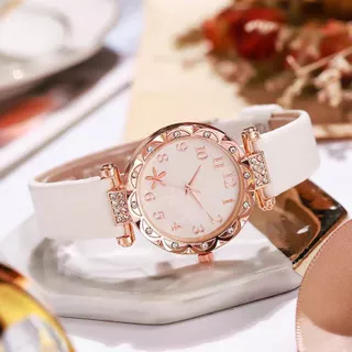 [จัดส่งในกทม] แฟชั่นเกาหลี MOYENNE นาฬิกาผู้หญิง แฟชั่น เคสเพชร ลายปลาดาว สายหนัง