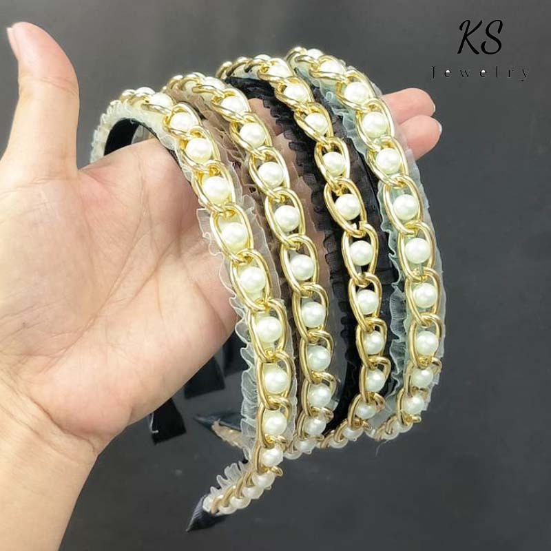 ที่คาดผมแฟชั่นสไตล์เกาหลี,คาดผมประดับมุก,คาดผมสไตส์วิลเทจ,XC00026 ราคา ถูกที่สุด ดีลบีเคเค แกลเลอรีภาพที่ 8