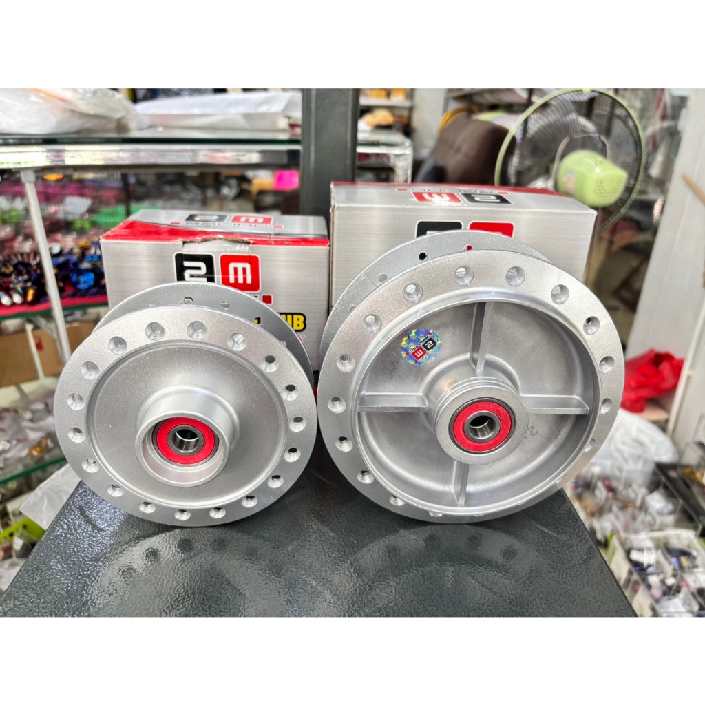 ดุมสีบรอนซ์ หน้า(ดิส)+หลัง(ดร้้ม) สําหรับ เวฟ125S ทุกรุ่น wave125i(ไฟเลี้ยวบังลม) มีให้เลือก พร้อมอัดลูกปืนล้อ+บูทกลางดุ