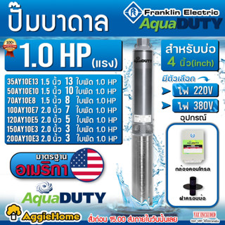 FRANKLIN AQUADUTY ปั๊มบาดาล  1HP ขนาดบ่อ 4-6 นิ้ว ไฟ 220V. (…