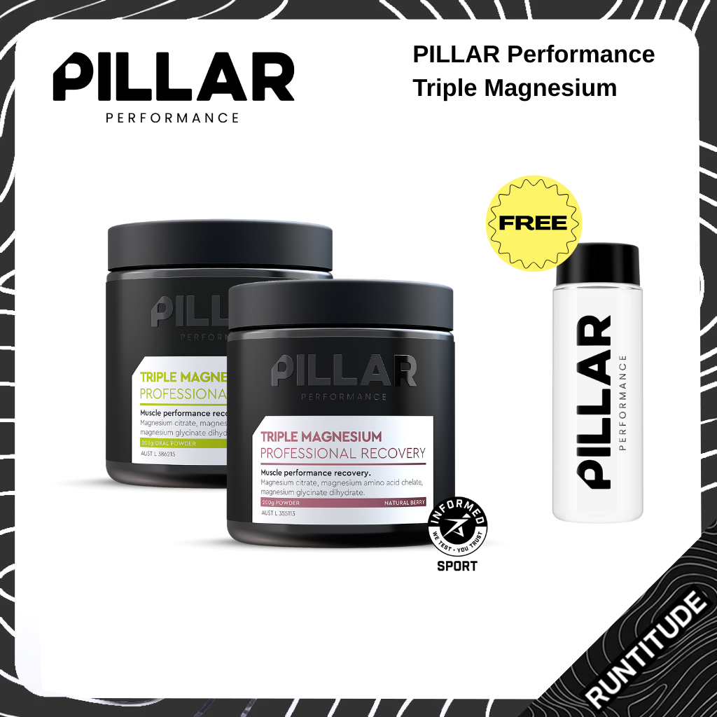 PILLAR Performance Triple Magnesium  ฟื้นฟูกล้ามเนื้อ หลับลึก ตัวช่วยนักวิ่งและออกกำลังกาย