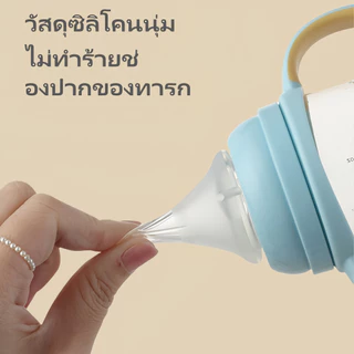ขวดนมเด็ก PPSU ขวดนม 180ml/240ml ขวดนมคอกว้างสีชา ป้องกันอากาศเข้า กันสำลัก ป้องกันอาการจุกเสียด