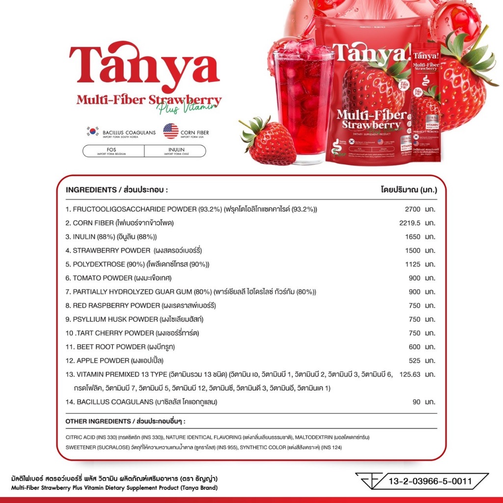 ไฟเบอร์ TANYA MULTI FIBER  [MP] (1 ห่อ เล็ก มี 7 ชอง ) - รูปที่ 3