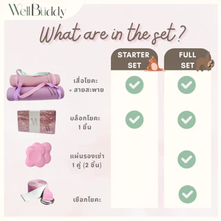 WellBuddy เซตโยคะ รวมอุปกรณ์เพื่อการเล่นโยคะ (Yoga Essentials)