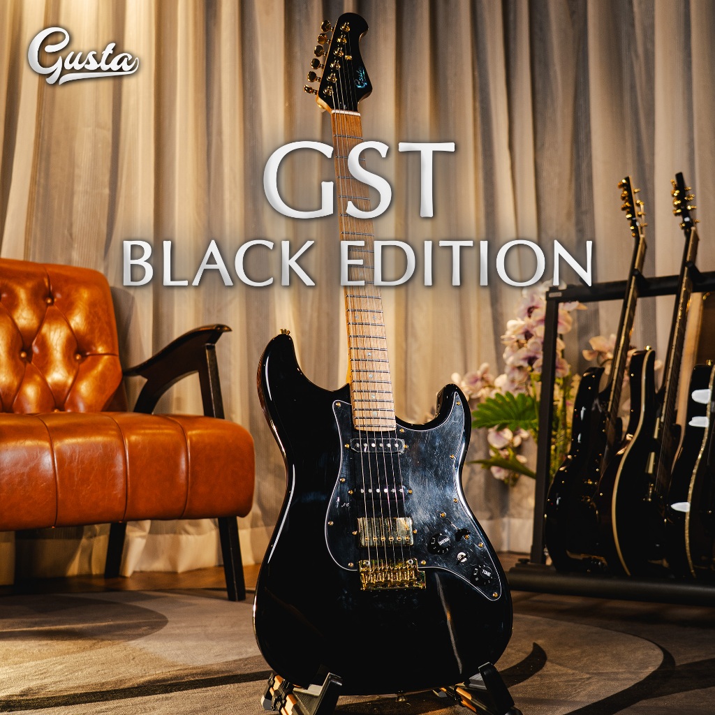 Gusta GST Black Edition กีตาร์ไฟฟ้า Gusta GST Standard Black Edition