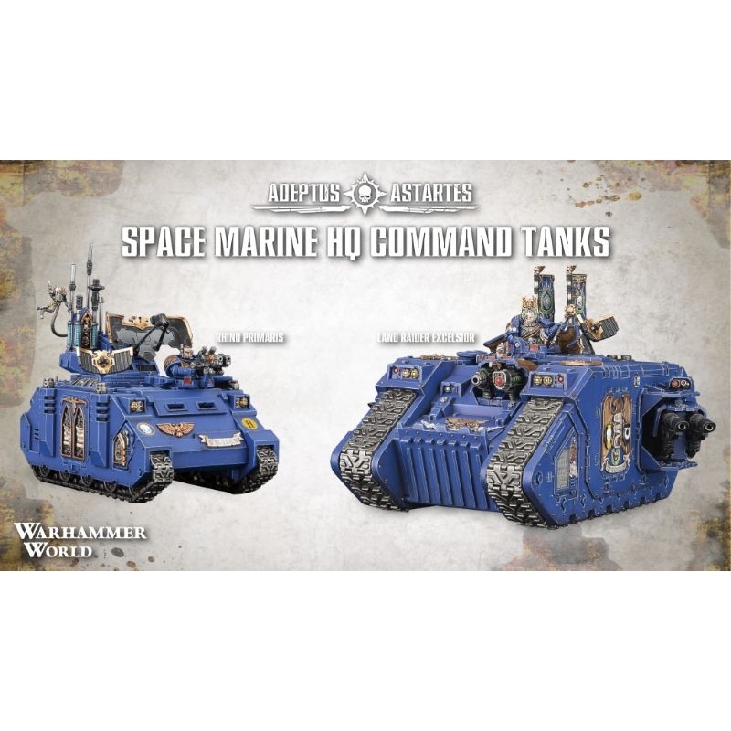 พร้อมส่ง Warhammer 40k: Space Marines: Ultramarine: Space Marine HQ command tanks