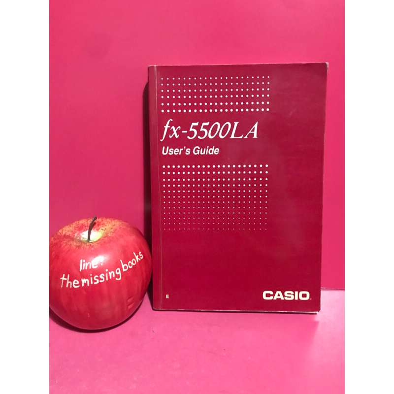 หนังสือ คู่มือเครื่องคิดเลข fx-5500LA User's Guide  CASIO ภาษาอังกฤษและภาษาจีน หนังสือมือสอง