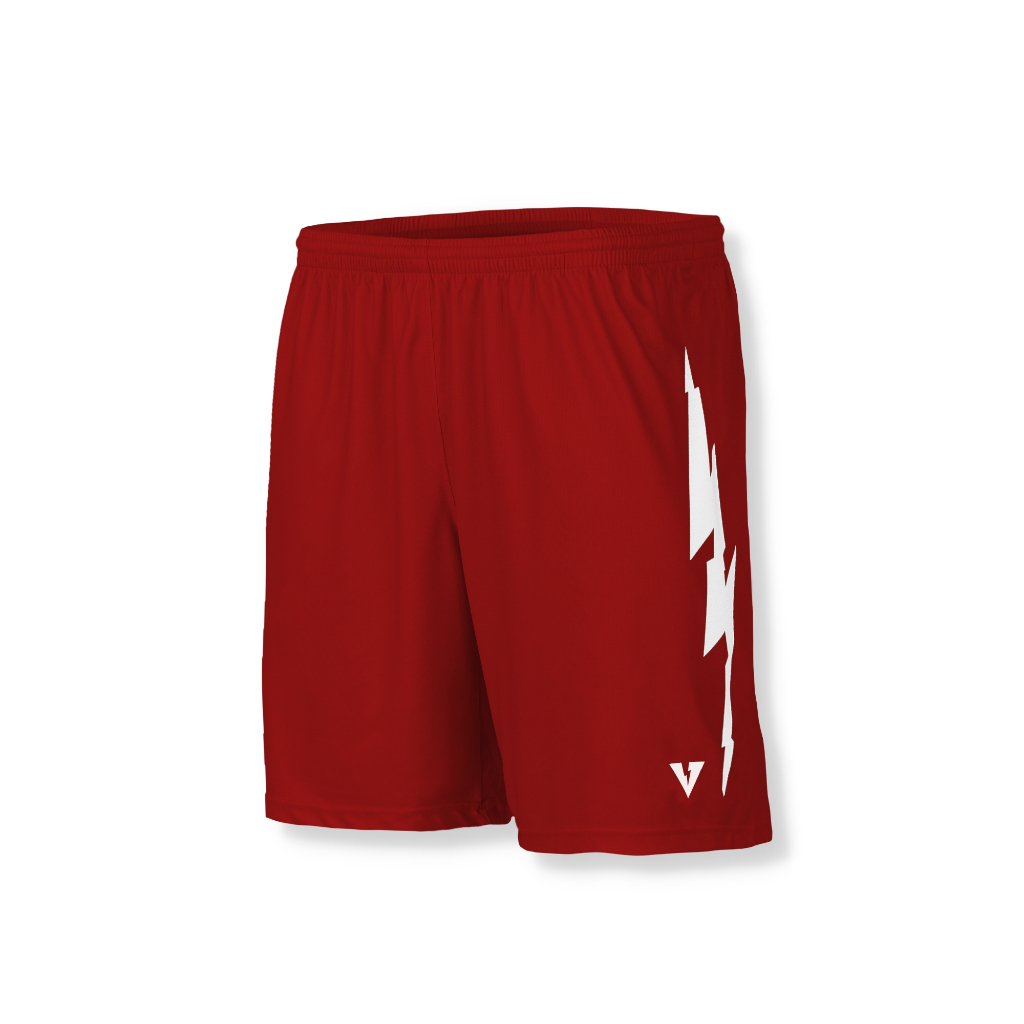 VOLT DELTA 001 THUNDER FOOTBALL SHORTS RED กางเกงฟุตบอล กีฬา ออกกำลังกาย ขาสั้น สีแดง