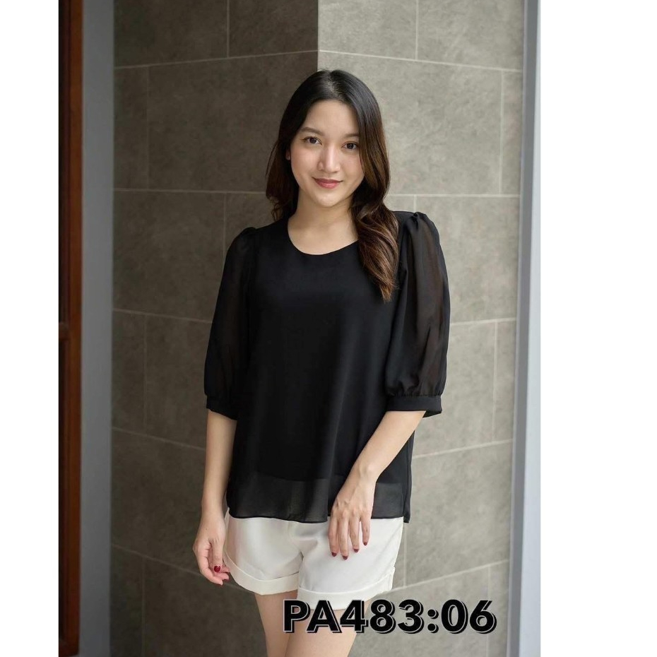 เสื้อชีฟองาีดำ Triple P 38,40,42,44