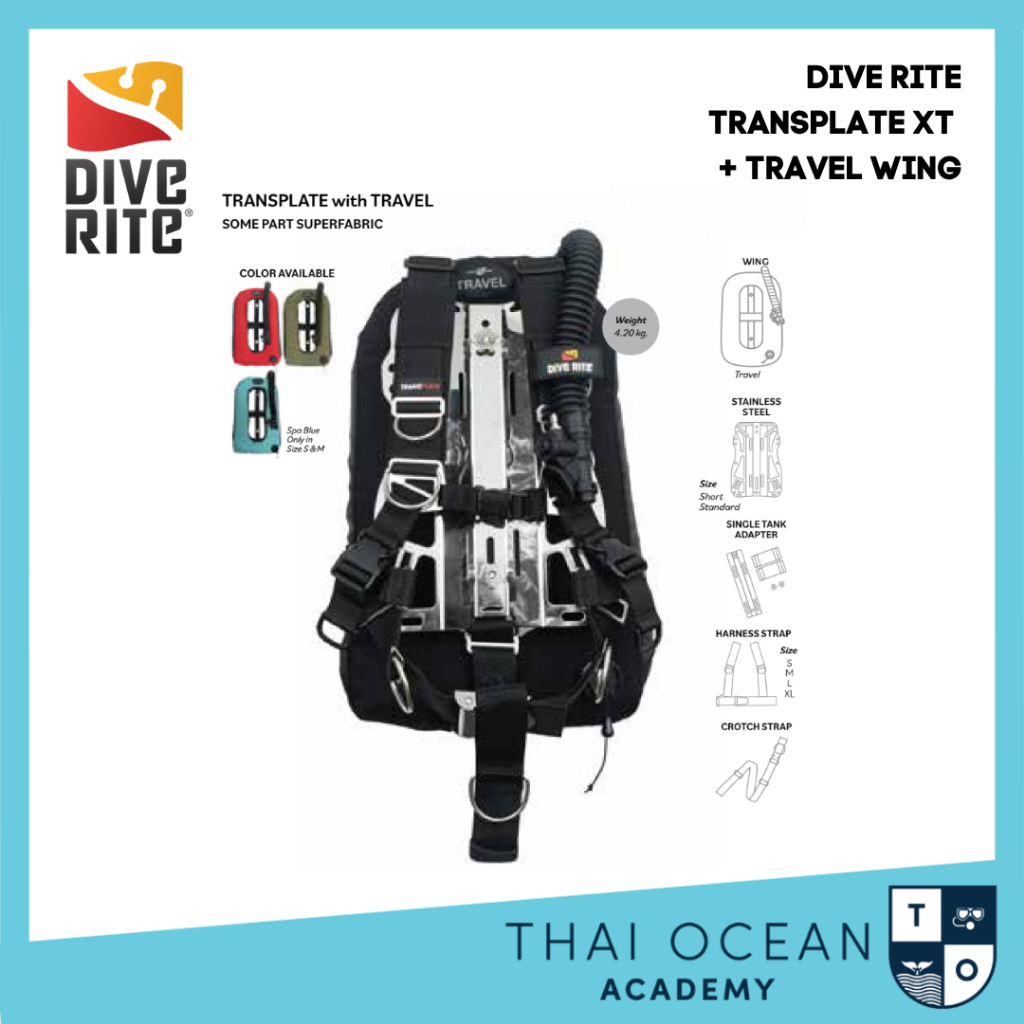 บีซีดี Dive Rite TransPlate XT Travel BCD เพลทแสตนเลส วิง EXP 25lb