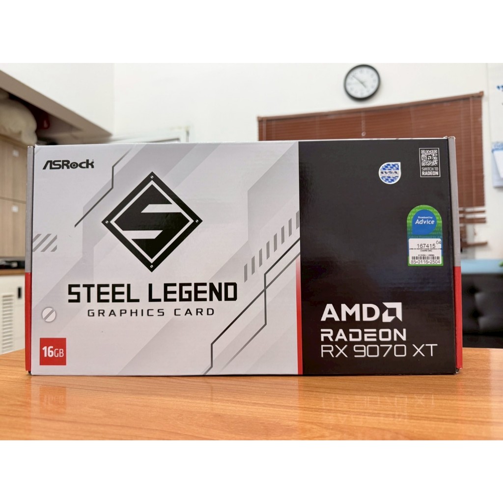 ASROCK RX 9070 XT STEEL LEGEND WHITE 16GB GDDR6  สภาพมือ1 อายุ 1 เดือน ประกัน ADVICE 20/04/2571