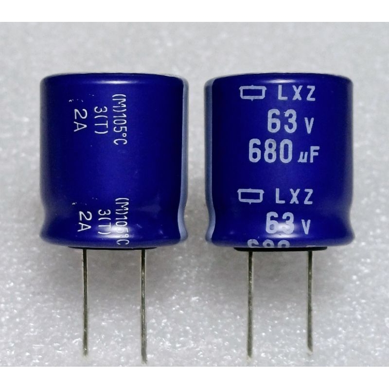 Nippon Chemi-Con LXZ 680uf 63v capacitor ตัวเก็บประจุ คาปาซิเตอร์