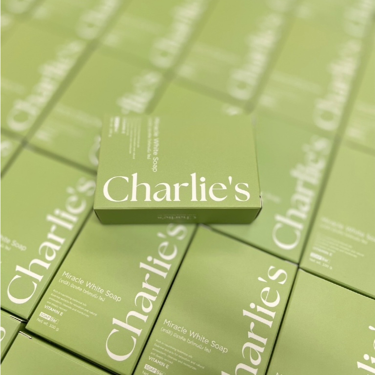 Charlie's Miracle White Soap 100g. สบู่ผิวขาวแบบเร่งด่วน ขาวขึ้นอย่างเห็นได้ชัดตั้งแต่ก้อนแรกที่ใช้