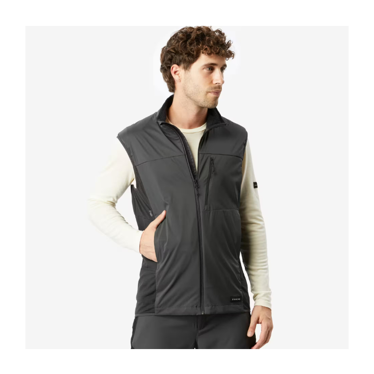 DECATHLON | เสื้อกั๊กเดินป่าเทรคกิ้งแขนกุดกันลมสำหรับผู้ชายรุ่น MT500 FORCLAZ