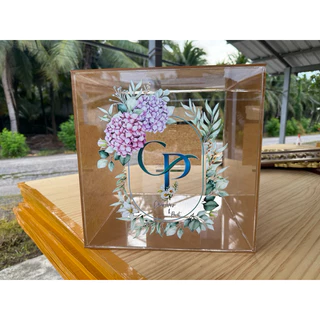 กล่องใส่ซองงานแต่ง พิมพ์uvขนาด30x30cm