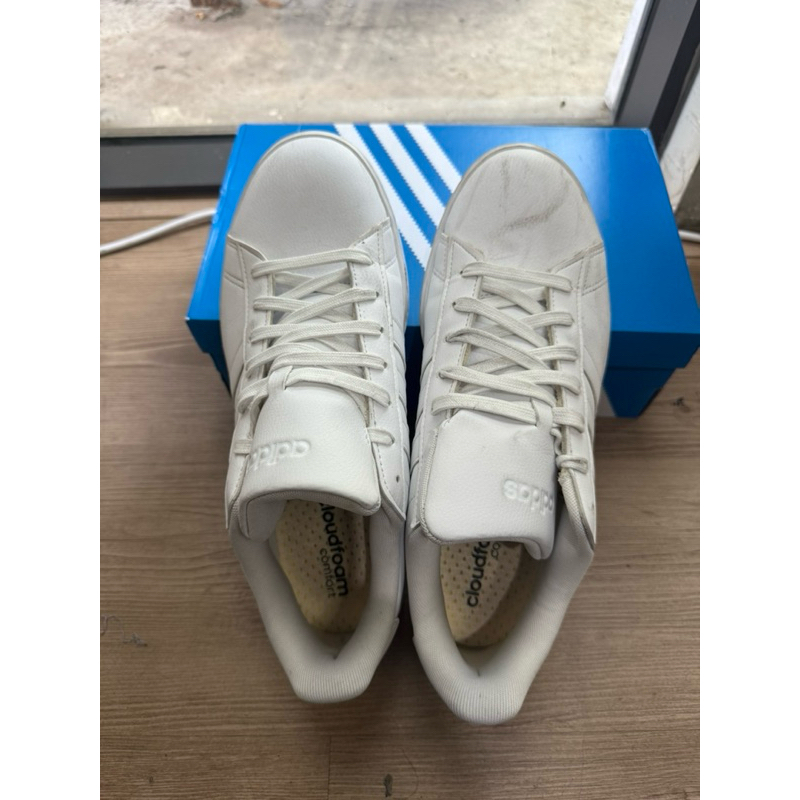 adidas เทนนิส & ไลฟ์สไตล์ รองเท้า Grand Court Cloudfoam Comfort ผู้ชาย สีขาว GW9197เบอร์9.5UKมือสอง‼