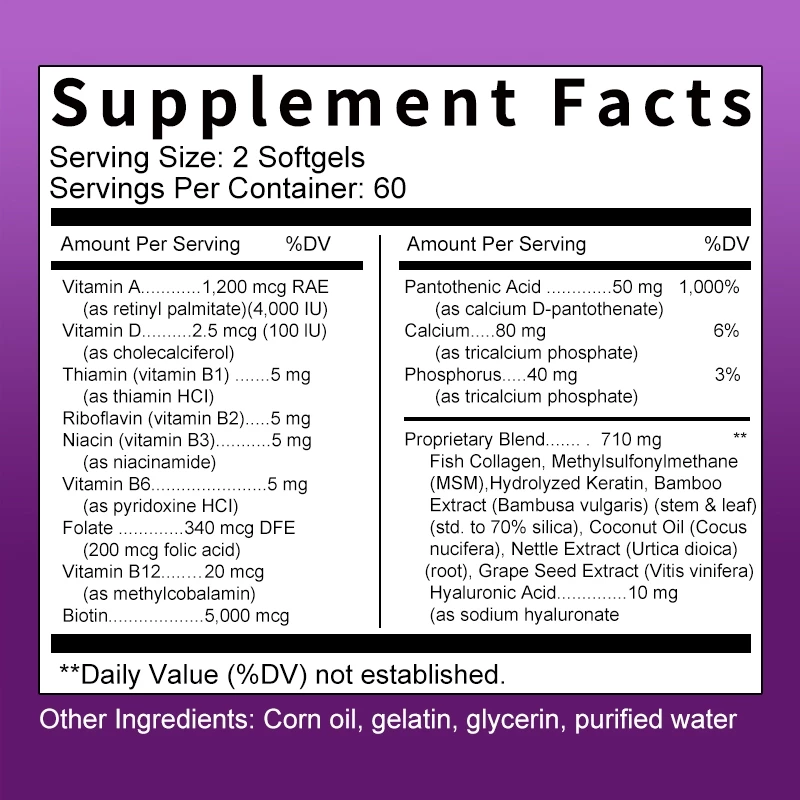 Biotin Collagen 25000mg เสริมผม เล็บ ผิวหนัง มัลติวิตามิน thumbnail 3