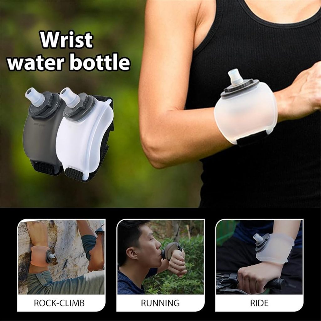 ขวดน้ำพกพา นักกีฬา ตั้งแคมป์ ปีนเขา ปั่นจักรยาน  Sports Wrist Water Bottle 200ml.