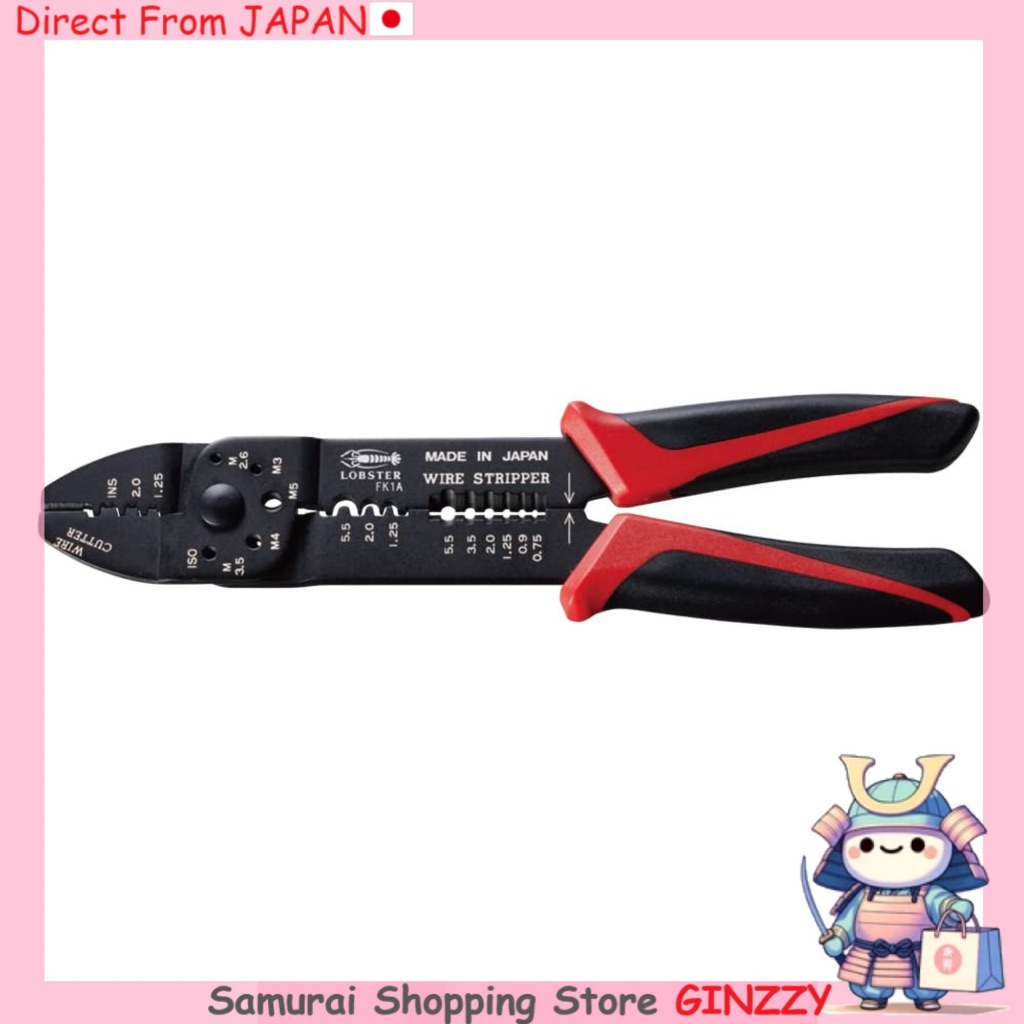 LOBSTER คีมย้ำสายไฟสำหรับขั้วเปิดและขั้วย้ำเปล่า (P.B) รุ่น FK1A Japan Tool