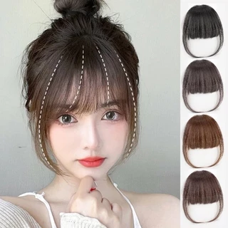 วิกผมหน้าม้า วิกผมหน้าม้าจําลอง น้ําหนักเบา ไร้รอยต่อ มองไม่เห็น สําหรับผูหญิง วิกผมไร้รอยต่อ