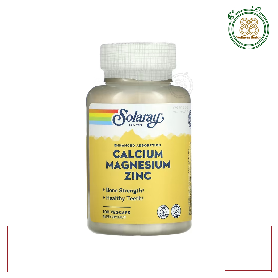 Solaray, Calcium Magnesium Zinc, 100 VegCaps